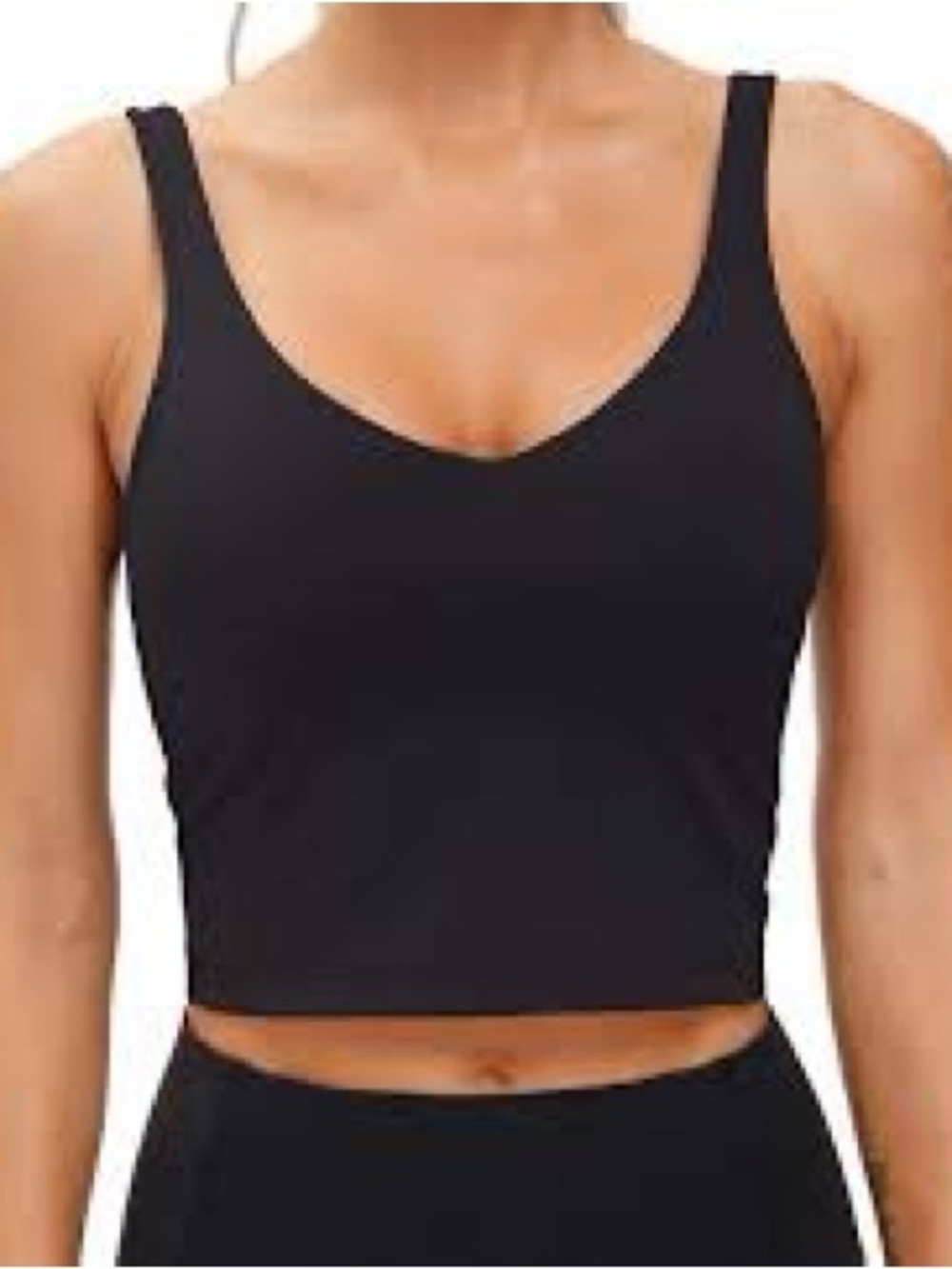 🖤 NWT | The Gym People | Black V-Neck Sports Bra - Longline | size L